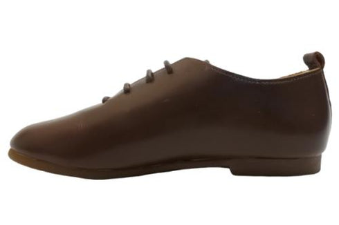 【かぼちゃの馬車CA-15 ブラウン】ころんと靴紐シューズ